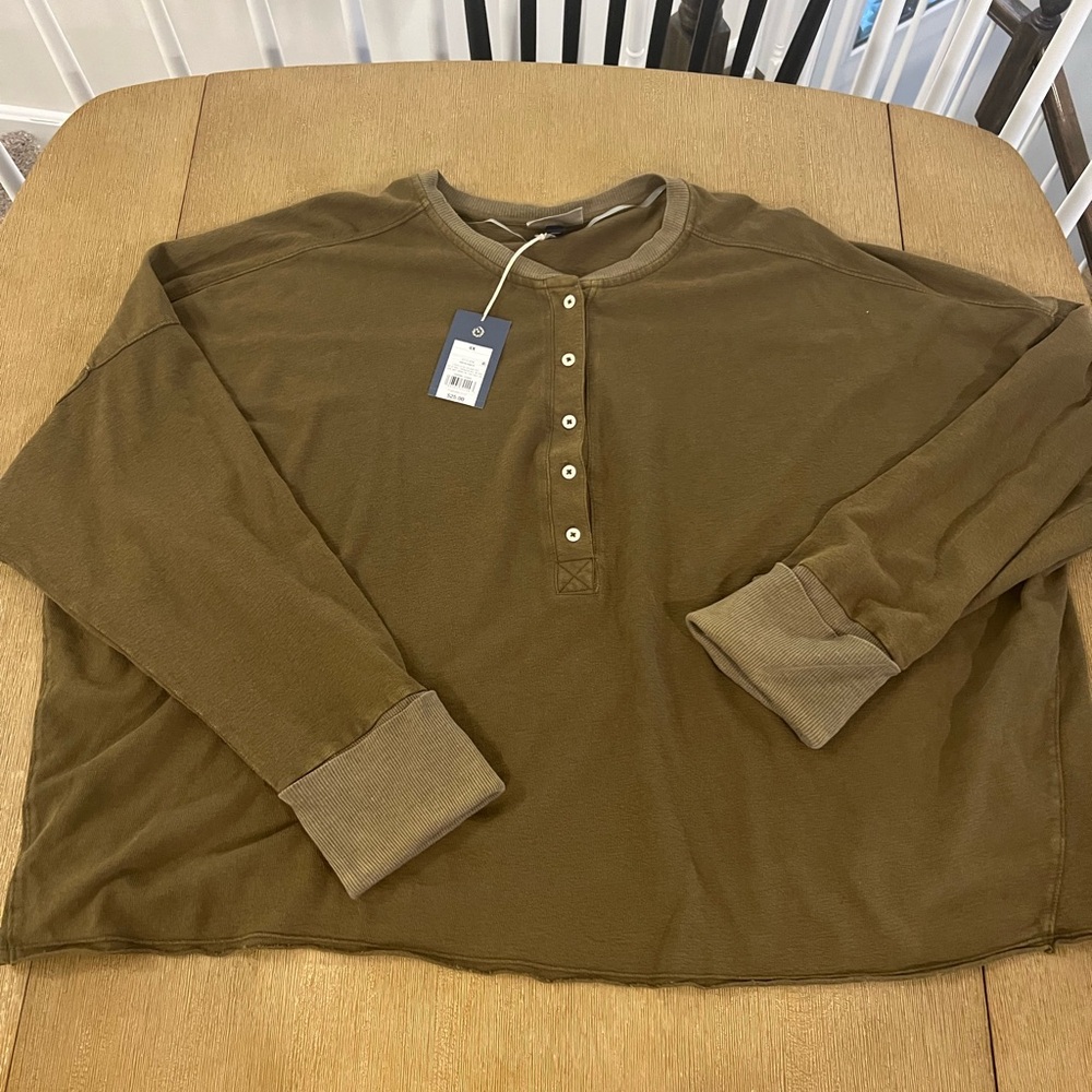 Women’s Olive GreenHenley Shirt